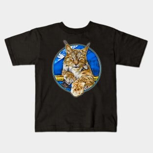 Lynx wild cat freedom Kids T-Shirt